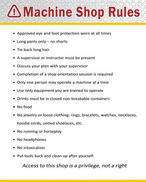 Shop Rules .